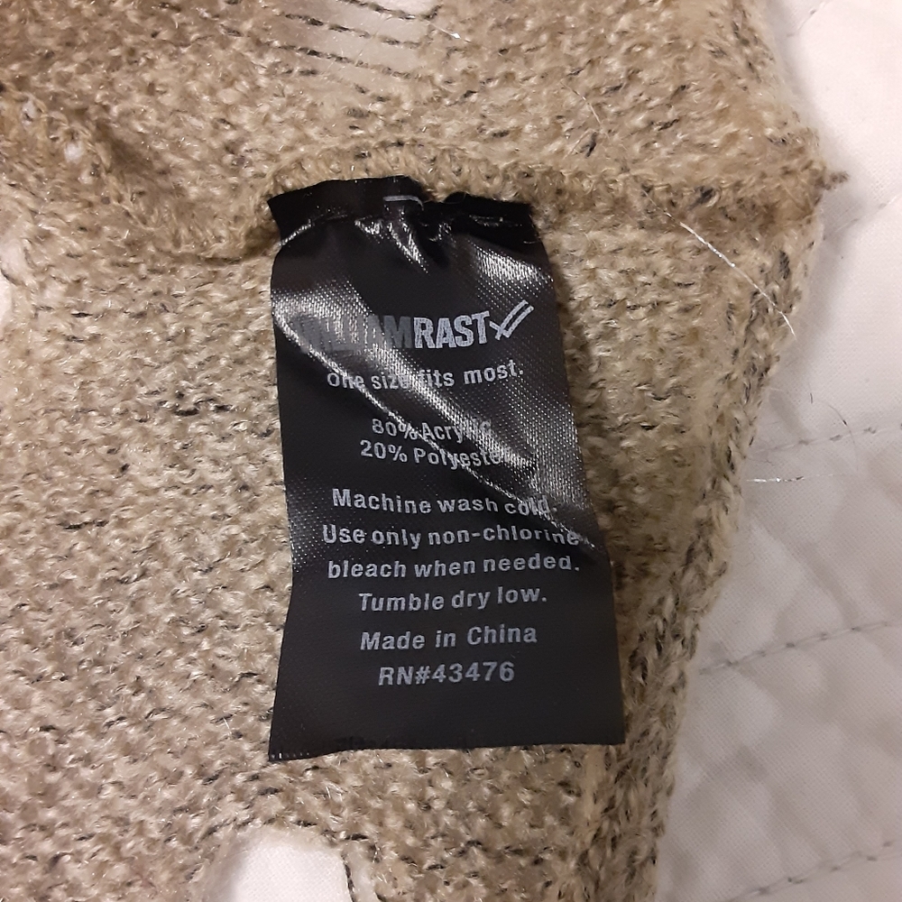 William Rast Infinity Scarf Beige OSFM - Picture 3 of 5